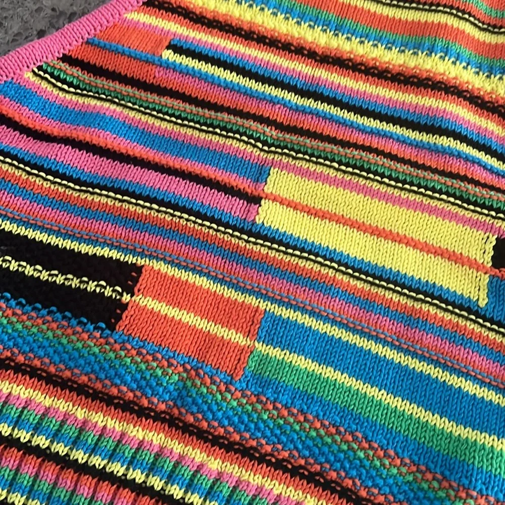 Zara Colorful Striped Knit Halter Top - Picture 3 of 4